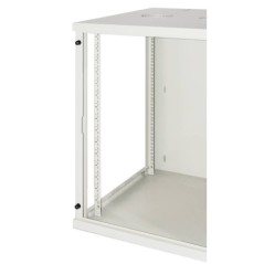 ARMADIO RACK 19" 15 UNITA' DA MURO (A)750X (L)540X (P) 600 MM. COLORE GRIGIO CHIARO, PORTA A VETRO.