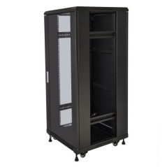 ARMADIO RACK PER RETI 19" 22U (A)1166, (L)600, (P)600 COLORE NERO PORTA VETRO