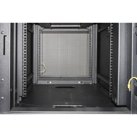 ARMADIO RACK 19" 42U CON 4 COMPARTIMENTI 1992(A) X 1070(P) X 600(L) NERO PORTE TRAFORATE