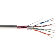 CAVO SOLIDO SCHERMATO F/UTP PER RETI CATEGORIA 5E IN RAME MATASSA MT. 305 CLASSE CPR: ECA