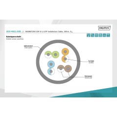 DIGITUS CAVO DI INSTALLAZIONE RETE CAT 6 U-UTP MATASSA MT 305 MATERIALE CCA CLASSE ECA