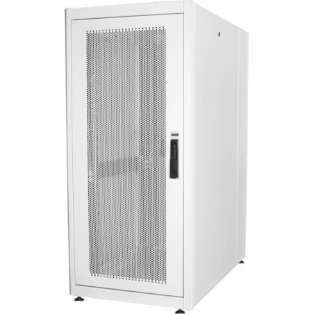 ARMADIO 26 UNITÀ 19" PER RETI E SERVER MISURE (A)1299 X (L)600 X (P)1000 MM. COLORE GRIGIO CHIARO PORTA TRAFORATA