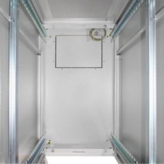 ARMADIO 26 UNITÀ 19" PER RETI E SERVER MISURE (A)1299 X (L)600 X (P)1000 MM. COLORE GRIGIO CHIARO PORTA TRAFORATA