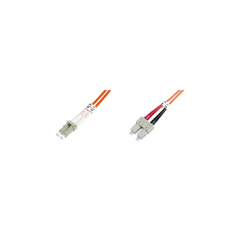 CAVO FIBRA OTTICA LC A SC OM2 MULTIMODE DUPLEX 50/125 MT.5