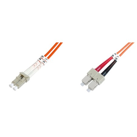 CAVO FIBRA OTTICA LC A SC OM2 MULTIMODE DUPLEX 50/125 MT.5