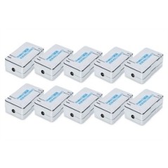 MODULO DI COLLEGAMENTO CAT 6 PER CAVO CON DOPPINI - 10 PEZZI