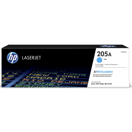 HP 205A ORIGINAL CYAN LASERJET TONER CARTRIDGE - CF531A