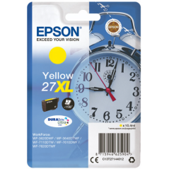 EPSON 27XL INK CARTRIDGE YELLOW HIGH CAPACITY 10.4ML 1.100 PAGES 1-PACK BLISTER WITHOUT ALARM - DURABRITE ULTRA INK - C1