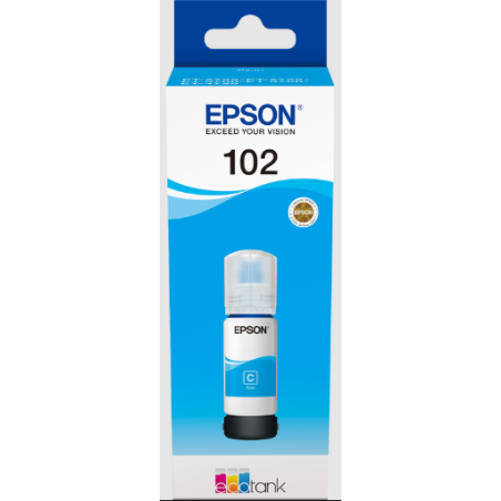 EPSON 102 ECOTANK CYAN INK BOTTLE - C13T03R240