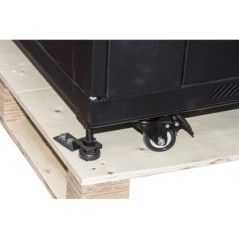 ARMADIO RACK 19" 42U (A)2055, (L)800, (P)1000 PORTA VETRO COLORE NERO CON GUIDACAVI  LATERALE