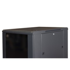 ARMADIO RACK 19" PER RETI 32U (A)1610, (L)600, (P)800 COLORE NERO PORTA VETRO
