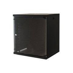 ARMADIO RACK 19" 12 UNITA' DA MURO PER RETI (A)620 X (L)540 X (P) 450 MM COLORE NERO PORTA VETRO