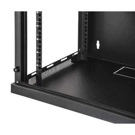 ARMADIO RACK 19" 12 UNITA' DA MURO PER RETI (A)620 X (L)540 X (P) 450 MM COLORE NERO PORTA VETRO