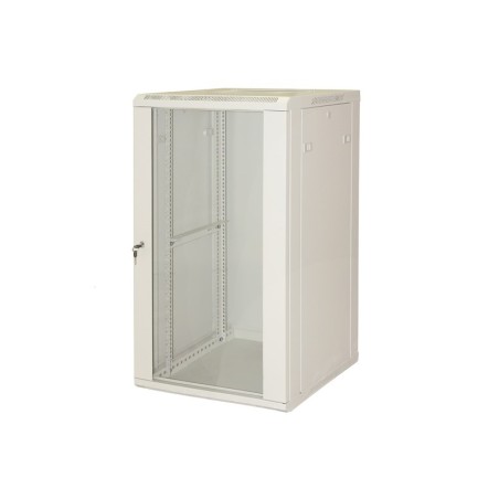 ARMADIO RACK 19" 20 UNITA' DA MURO (A)995X (L)600 X PROFONDITA' 450 MM. COLORE GRIGIO PORTA VETRO