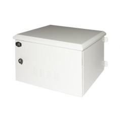 ARMADIO RACK 19 POLLICI 9U PER RETI DA ESTERNO CLASSE PROTEZIONE IP55 MISURE MM (L)600X(P)450X(A)467 GRIGIO CHIARO CON V