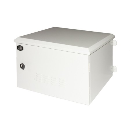 ARMADIO RACK 19 POLLICI 9U PER RETI DA ESTERNO CLASSE PROTEZIONE IP55 MISURE MM (L)600X(P)450X(A)467 GRIGIO CHIARO CON V