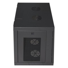 ARMADIO RACK 19" 9U CON PORTE TRAFORATE MM 510 (A), 600 (L), 450 (P) COLORE NERO