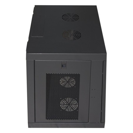 ARMADIO RACK 19" 9U CON PORTE TRAFORATE MM 510 (A), 600 (L), 450 (P) COLORE NERO