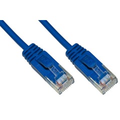 CAVO RETE CATEGORIA 6 NON SCHERMATO UTP COLORE BLU HALOGENFREE MT 0,25 SLIM