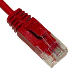 CAVO RETE CATEGORIA 6 NON SCHERMATO UTP COLORE ROSSO HALOGENFREE MT 0,25 SLIM