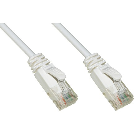 CAVO RETE CATEGORIA 6 NON SCHERMATO UTP COLORE BIANCO HALOGENFREE MT 0,5 SLIM