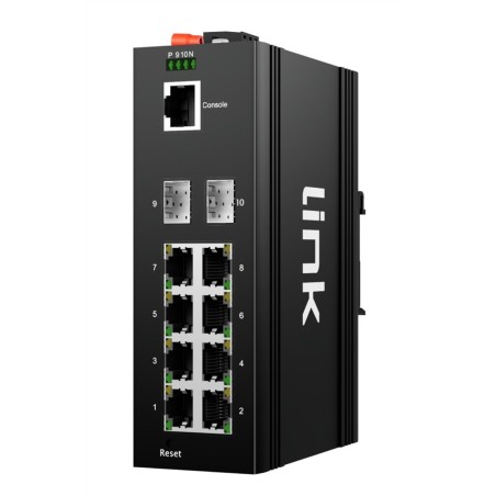 SWITCH INDUSTRIALE 8 PORTE GIGABIT POE 30W, 2 SFP LAYER 2