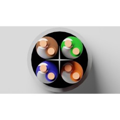 CAVO SOLIDO UTP PER RETI CATEGORIA 6 LSZH AWG24 IN RAME MATASSA MT 305 CLASSE CPR CCA