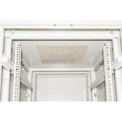 ARMADIO RACK 19" PER RETI 27U (A)1388 (L)600 (P)800 COLORE GRIGIO PORTA VETRO DISASSEMBLATO