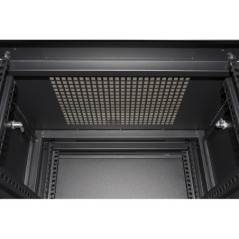 ARMADIO RACK 19 27U (A)1388 (L)600 (P)600 COLORE NERO PORTA METALLO TRAFORATA