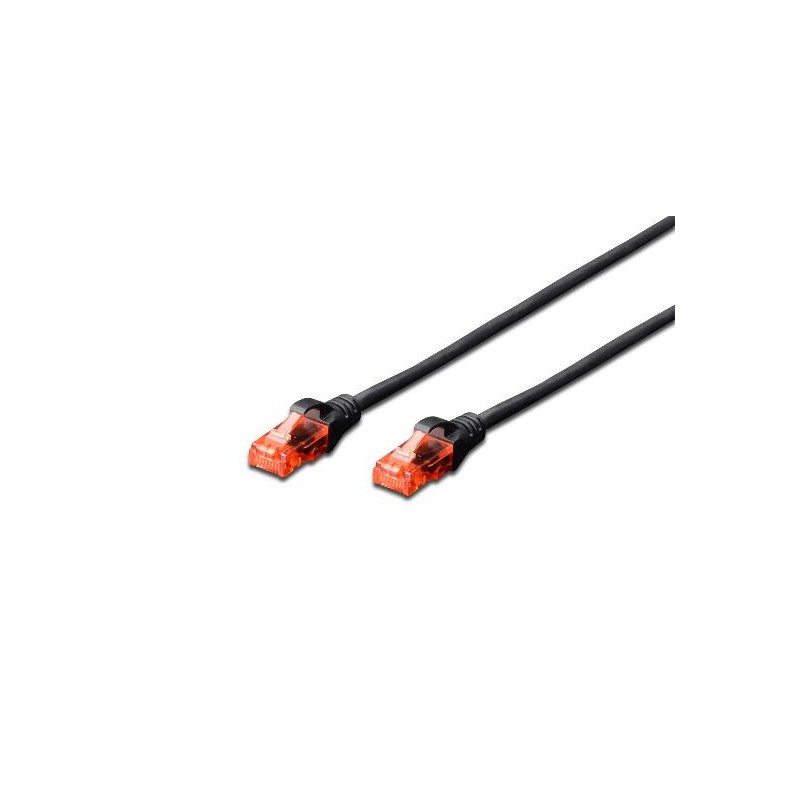 CAVO RETE UTP CAT 6 NON SCHERMATO MT 5 NERO