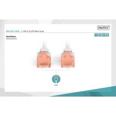 CAVO PATCH U/UTP CAT 6 - LSZH 2,5 MT. COLORE GRIGIO