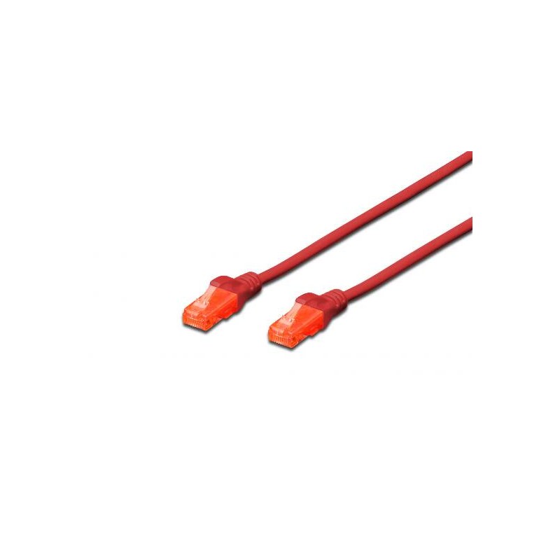 CAVO RETE UTP CAT. 6 NON SCHERMATO LSZH MT. 5 ROSSO