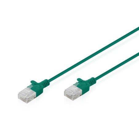 CAVO RETE CAT 6 U-UTP RAME LSZH SLIM 1 M, VERDE