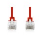 CAVO RETE CAT 6 U-UTP RAME LSZH SLIM 1 M, ROSSO