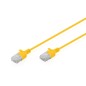 CAVO RETE CAT 6 U-UTP RAME LSZH SLIM 1 M, GIALLO