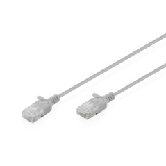 CAVO RETE CAT 6 U-UTP RAME LSZH SLIM 2 M, GRIGIO