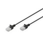 CAVO RETE CAT 6 U-UTP RAME LSZH SLIM 2 M, NERO