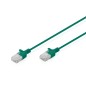 CAVO RETE CAT 6 U-UTP RAME LSZH SLIM 2 M, VERDE