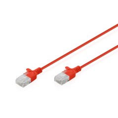 CAVO RETE CAT 6 U-UTP RAME LSZH SLIM 2 M, ROSSO