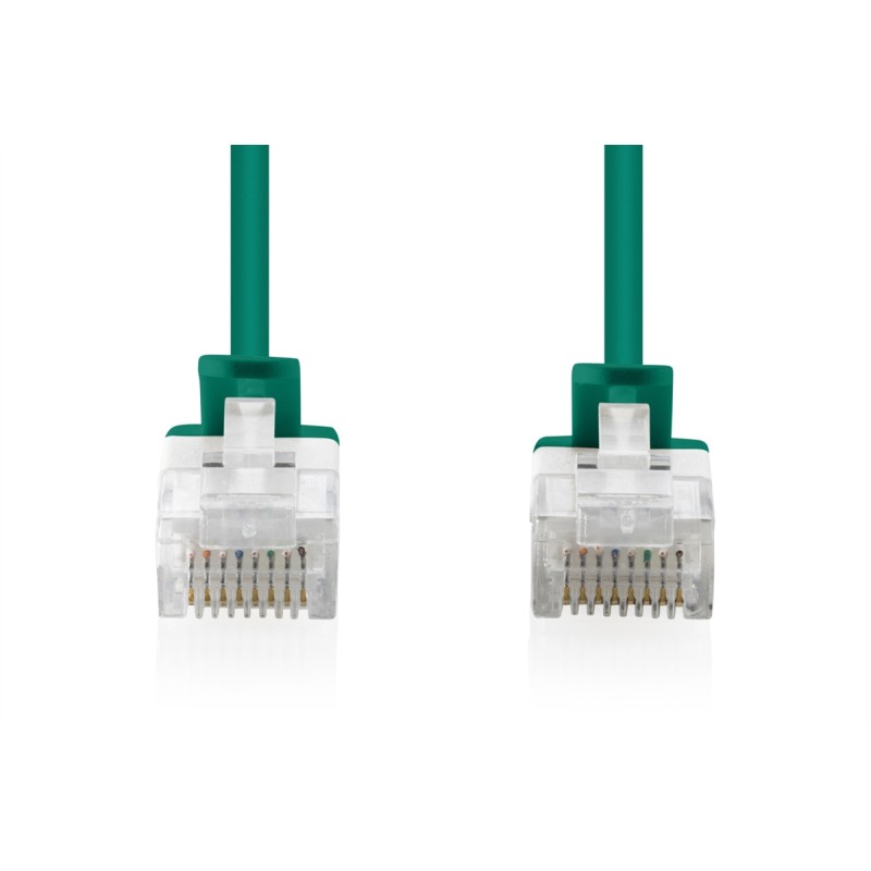 CAVO RETE CAT 6 U-UTP RAME LSZH SLIM 3 M, VERDE