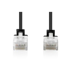 CAVO RETE CAT 6 U-UTP RAME LSZH SLIM 5 M, NERO