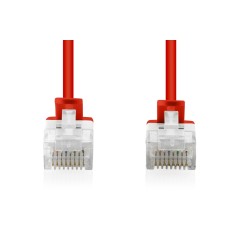 CAVO RETE CAT 6 U-UTP RAME LSZH SLIM 5 M, ROSSO