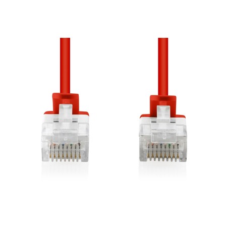 CAVO RETE CAT 6 U-UTP RAME LSZH SLIM 5 M, ROSSO