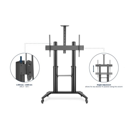DIGITUS CARRELLO DI PRESENTAZIONE PER TV 70-120" MAX. 140 KG