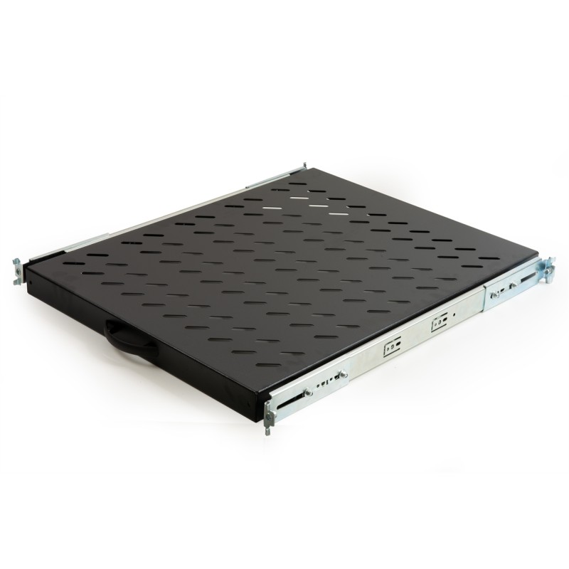 RIPIANO UNIVERSALE PER ARMADIO RACK 19" ESTRAIBILE SU BINARI TELESCOPICI 1 UNITA' NERO 570 MM. RIPIANO UNIVERSALE PER ARMADIO RACK 19" ESTRAIBILE SU BINARI TELESCOPICI 1 UNITA' NERO 570 MM.