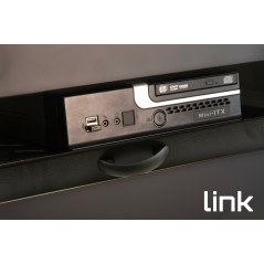 RIPIANO UNIVERSALE PER ARMADIO RACK 19" ESTRAIBILE SU BINARI TELESCOPICI 1 UNITA' NERO 570 MM.