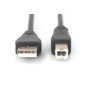 DIGITUS CAVO DI COLLEGAMENTO USB 2.0, USB A - USB B