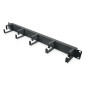 PANNELLO GUIDACAVI CON ANELLI PER ARMADI RACK 19" 1U NERO