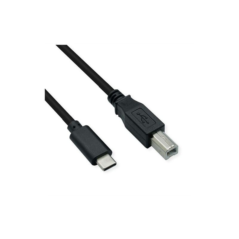 VALUE CAVO PER STAMPANTE USB2.0 Cable Type C, C - B, M/M, NERO, 1.8M VALUE CAVO PER STAMPANTE USB2.0 Cable Type C, C - B, M/M, NERO, 1.8M