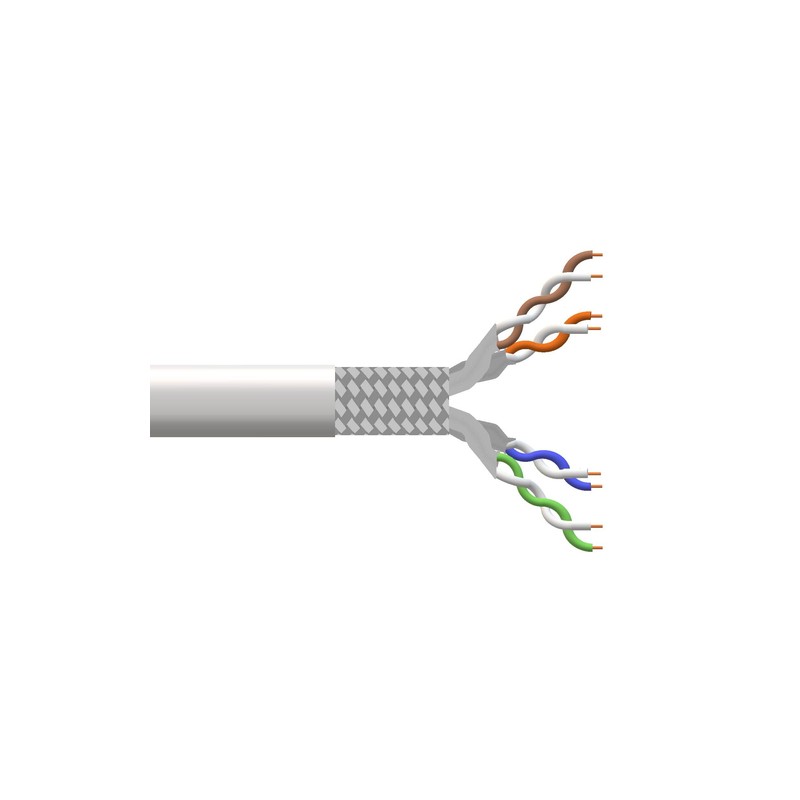 LINK CAVO SOLIDO SCHERMATO S/FTP PER RETI CATEGORIA 6A LSZH AWG23 IN RAME MATASSA MT 305 CLASSE CPR
